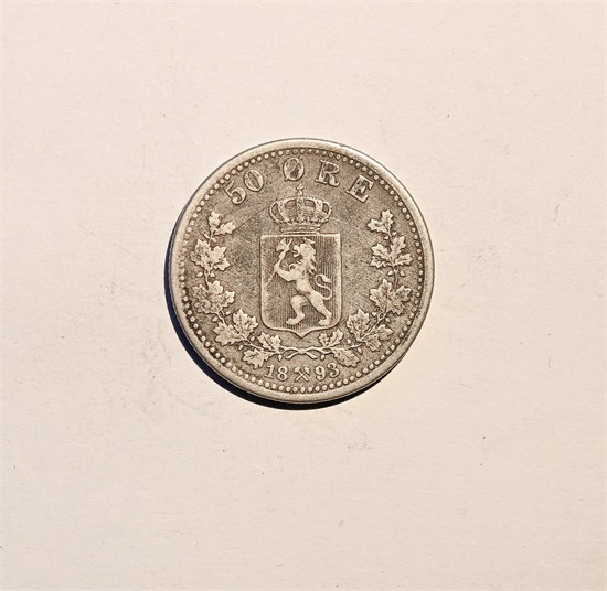 Norge 50 øre 1893 kv. 1
