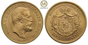 10 kronor 1901 Oscar II. Kv.0/01