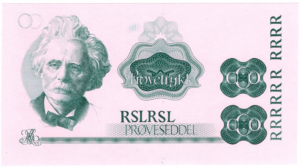 Prøvetrykk fra Tumba bruk tidlig 1980 tallet. Kv.0