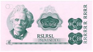 Prøvetrykk fra Tumba bruk tidlig 1980 tallet. Kv.0