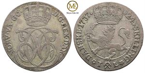 24 skilling 1737 Christian VI. Kv.1+