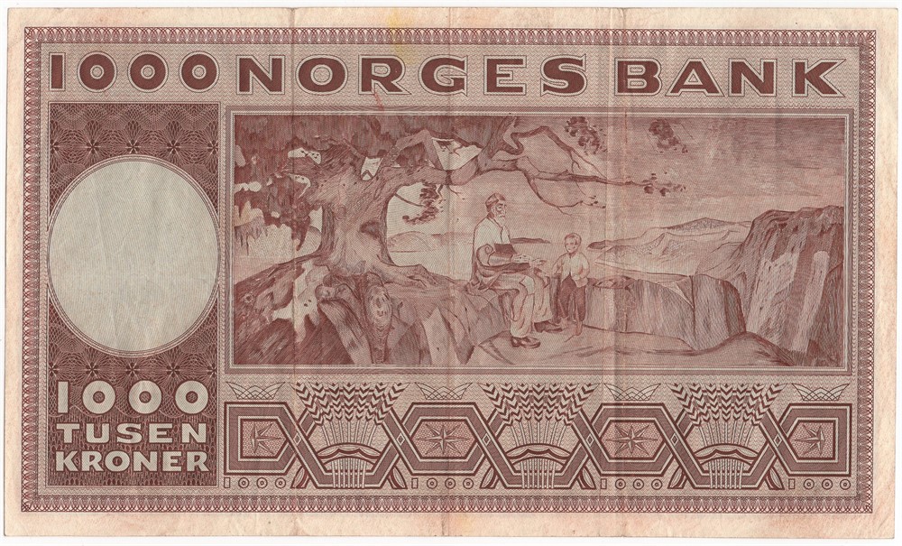 1000 kroner 1974 G.2008518 Erstatningsseddel. Kv.1