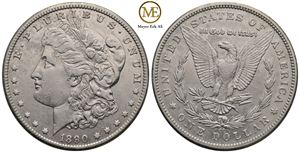 Morgan dollar 1890 CC. Kv.1+