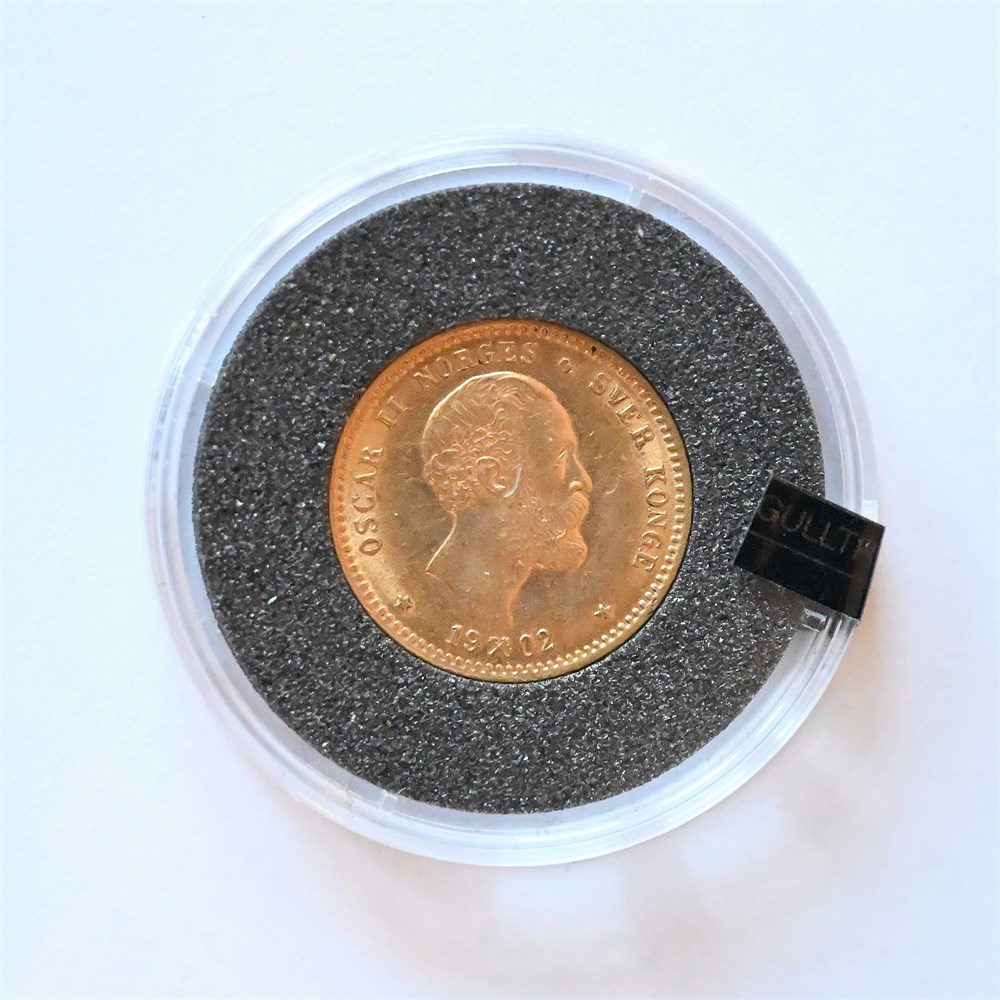 Norge 10 kroner 1902 fra Gulltransporten kv. 0/01