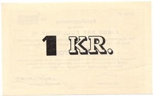 1 krone 1956/57 Kings Bay Kull Comp. Kv.0/01