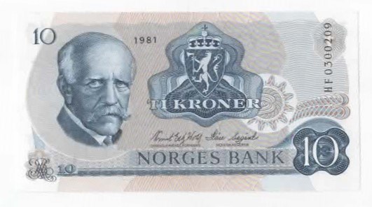 Norge 10 kroner 1981 HF kv. 0