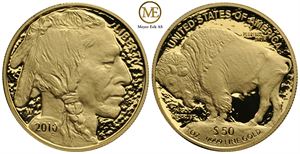 50 dollar liberty 2010 W gold. Proof