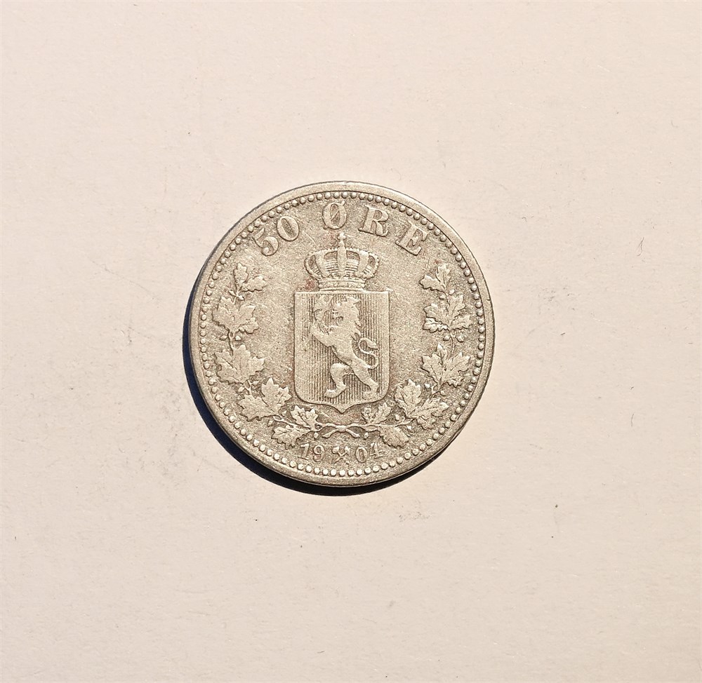 Norge 50 øre 1904 kv. 1