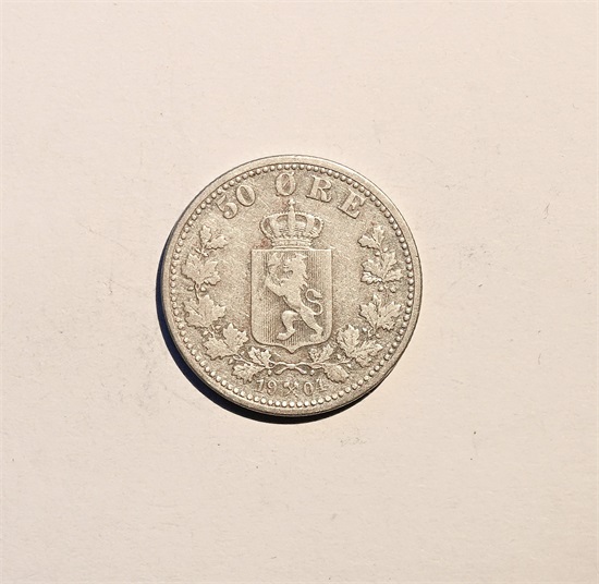Norge 50 øre 1904 kv. 1
