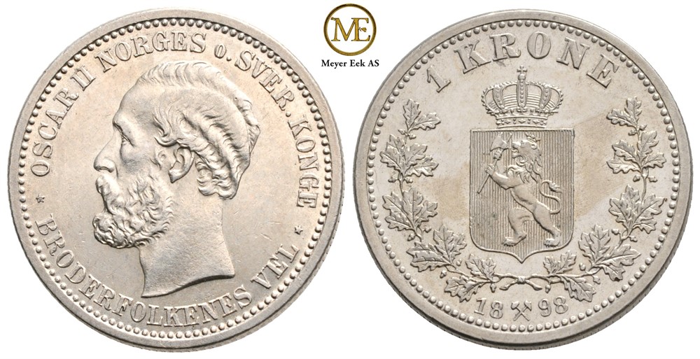 1 krone 1898 Oscar II. Kv.0