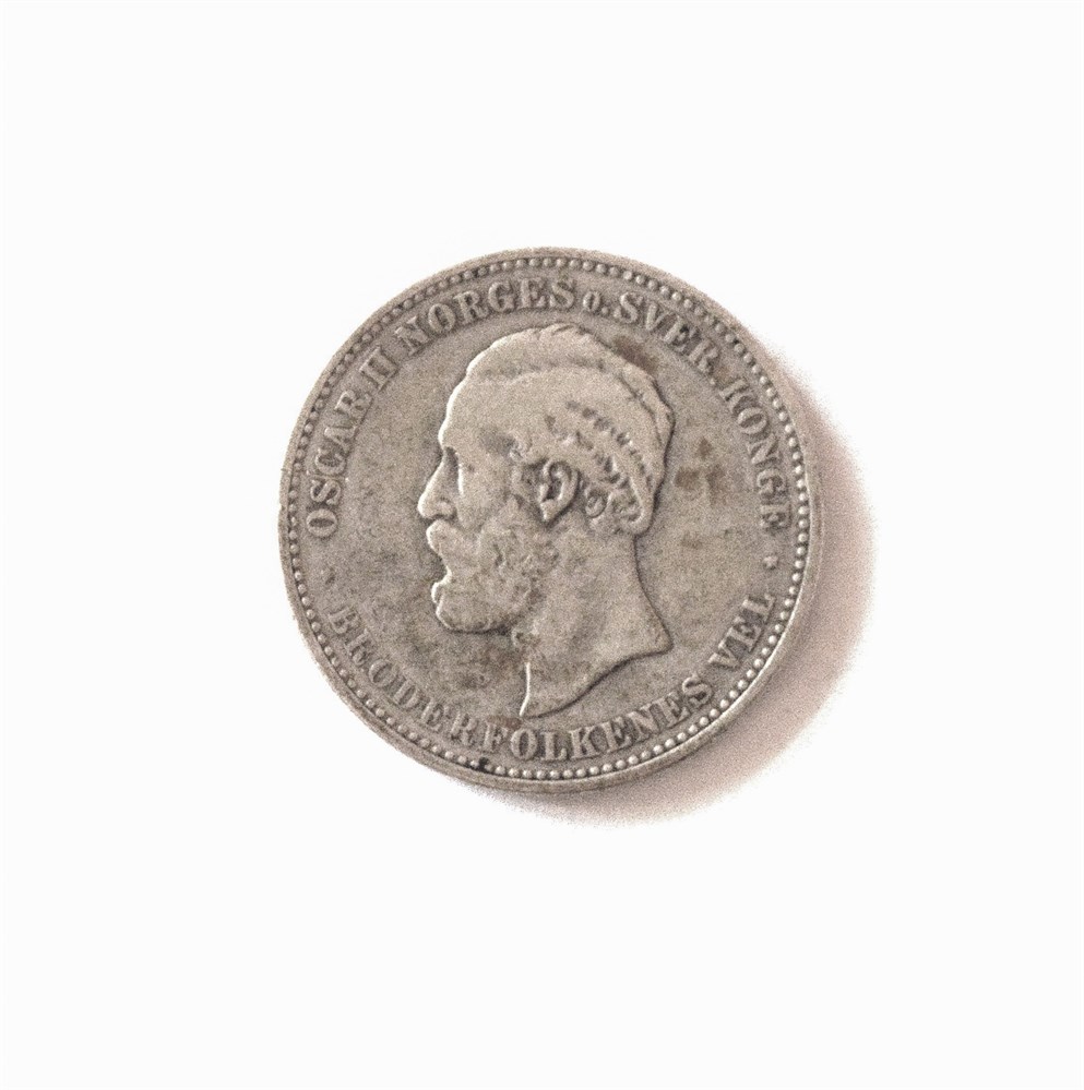 Norge 2 kroner 1890 kv. 1/1-