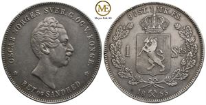 Speciedaler 1855 Oscar I. Kv.1+