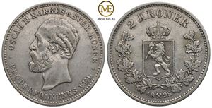 2 kroner 1898 Oscar II. Kv.1+