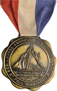 Souvenir merke fra Norse American Centennial 1925