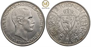 2 kroner 1915 Haakon VII. Kv.0/01