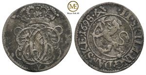 2 skilling 1698 Christian V. Variant. Kv.1/1+