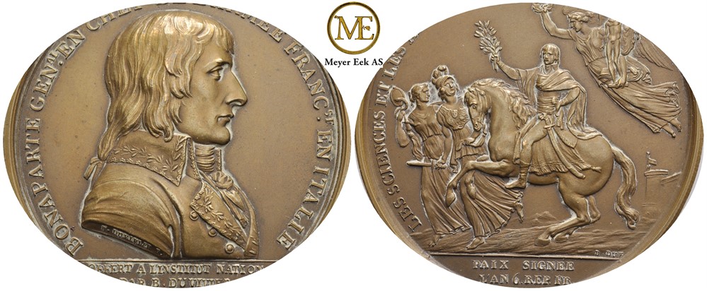 Bonaparte medalje fra Campo Formio traktaten 1797. Kv.01
