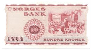 100 kroner 1965 Z.0556322. Erstatningsseddel. 45b. Kv.01