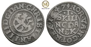 Skilling 1647 Christian IV. Kv.1/1+