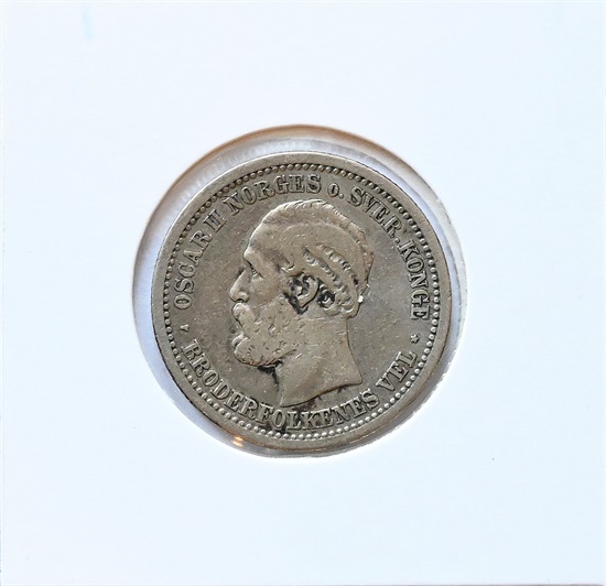 Norge 1 krone 1877 kv. 1/1-