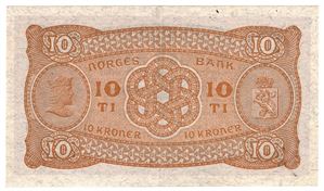 10 kroner 1943 D. Kv.0/01