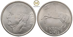 1 krone 1963 Olav V. Kv.0