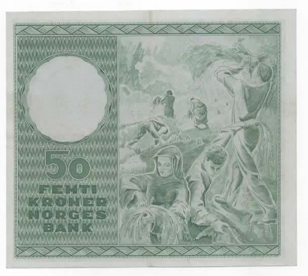 Norge 50 kroner 1958 D kv. 01