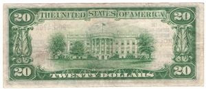 20 dollar Swedish-American National Bank of Rockford. Kv.1