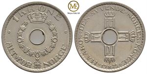 1 krone 1925 Haakon VII. Kv.0