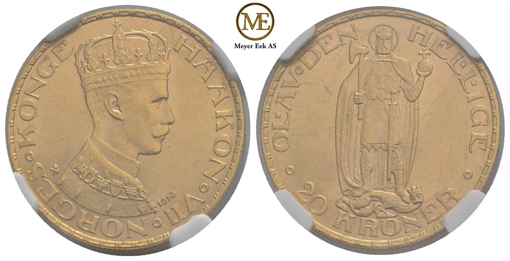 20 kroner 1910 Haakon VII. Kv.0/01