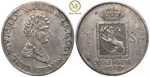 Speciedaler 1827 Carl XIV Johan. Kv.1+/01