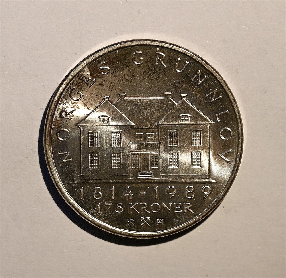 175 kroner 1989 Grunnloven 175 år kv. 0