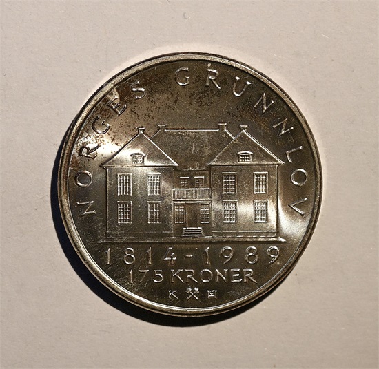175 kroner 1989 Grunnloven 175 år kv. 0