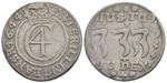 1 mark/16 skilling 1644 Christian IV. Kv.1/1+