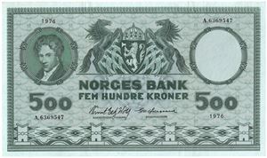 500 kroner 1976 A.6369547. Kv.01