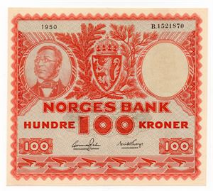 100 kroner 1950 B