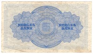 5 kroner 1951 F. Lavt opplag. Kv.1