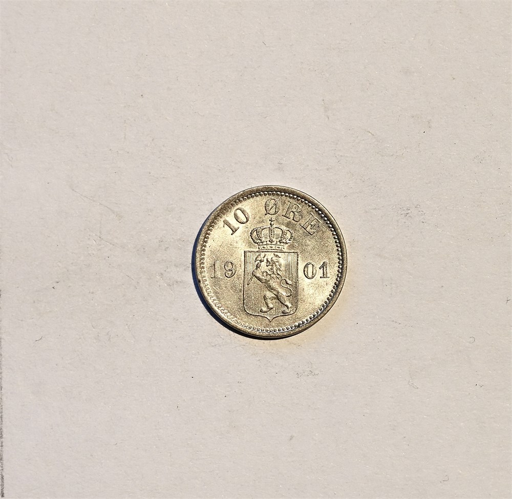 Norge 10 øre 1901 kv. 01