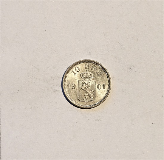 Norge 10 øre 1901 kv. 01