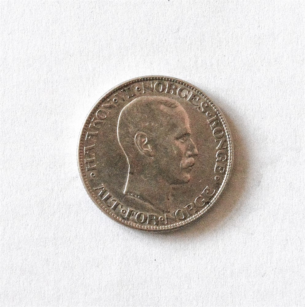 Norge 2 kroner 1914 kv. 1/1+