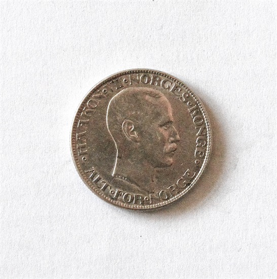 Norge 2 kroner 1914 kv. 1/1+