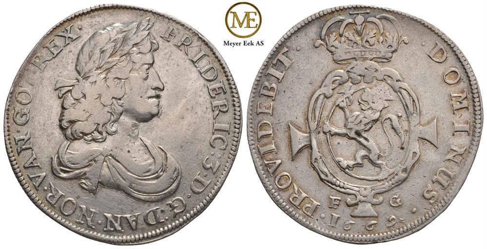 Speciedaler 1669 Frederik III. Kv.1/1+