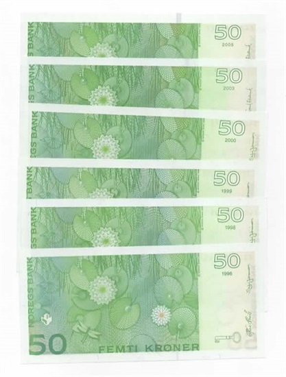 Norge 50 kroner 1996 t.o.m. 2005 kv. 0
