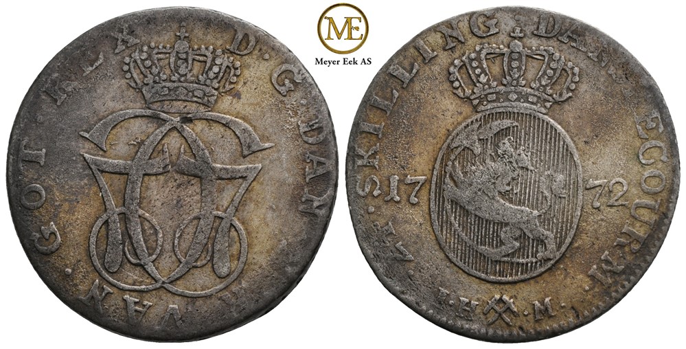 24 skilling 1772 Christian VII. Kv.1/1+