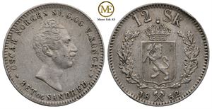 12 skilling 1852 Oscar I. Kv.1+