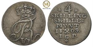4 skilling 1809 Frederik VI. Kv.1+