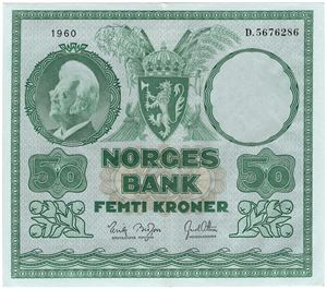 50 kroner 1960 D.5676286. Kv.01