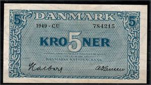 Danmark 5 kroner 1949 CU