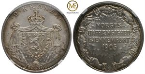 2 kroner 1906 Haakon VII. Kv.0/prakt eks.