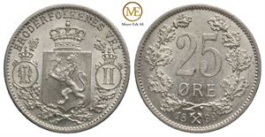 25 øre 1899 Oscar II. Kv.0